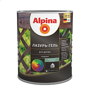 Лазурь-гель Alpina для дерева 0.75 л черный