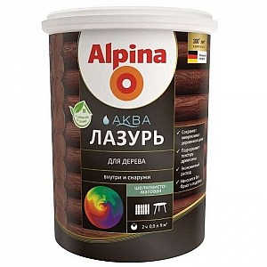 Лазурь Alpina Аква для дерева 0.9 л черный