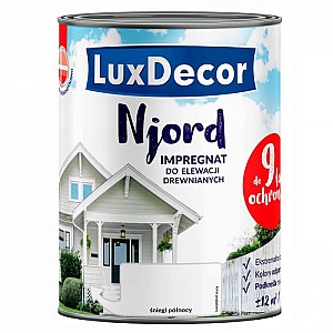 Краска антисептик для древесины LuxDecor Njord полярный снег 0.75 л