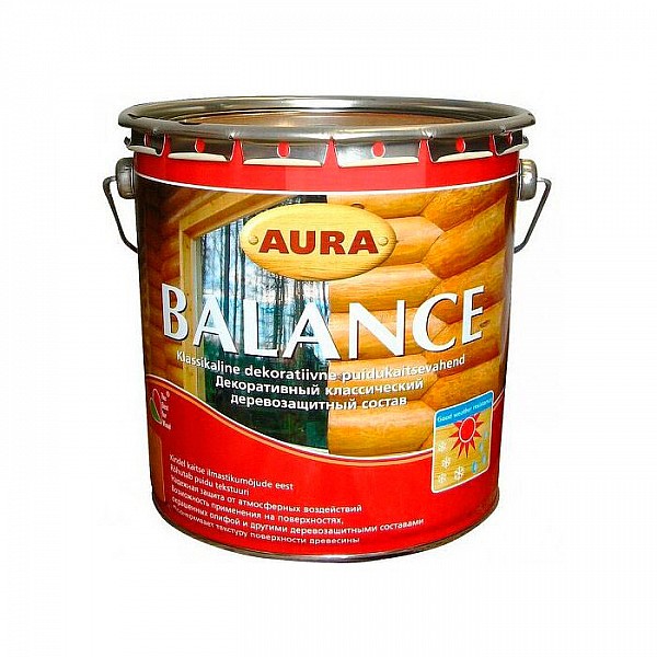 Состав деревозащитный Aura Balance 9 л бесцветный