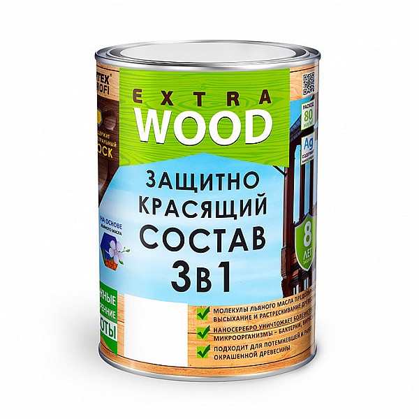 Защитно-красящий состав Farbitex Profi Wood Extra 3 в 1 0.8 л палисандр