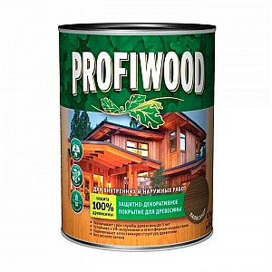 Защитно-декоративное покрытие для древесины Profiwood 0.75 л красное дерево