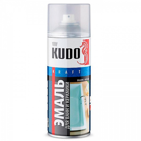 Эмаль Kudo KU-1301 для ванн и керамики белая 520 мл