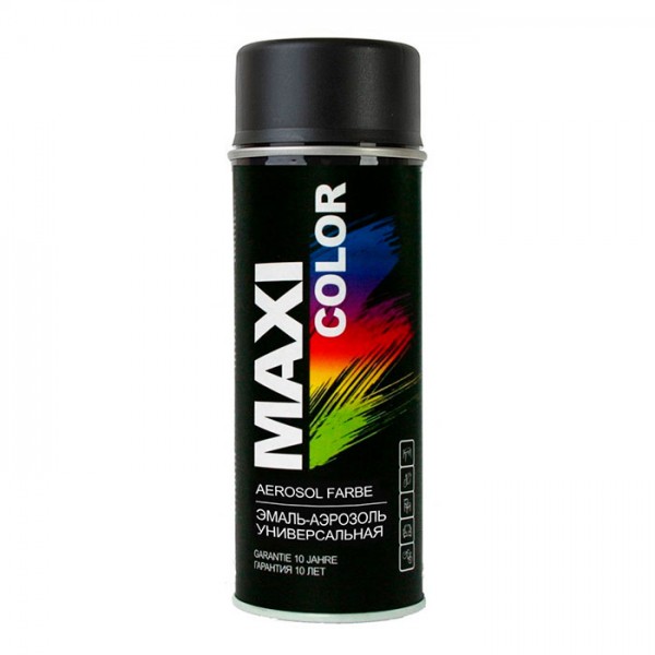 Эмаль-аэрозоль Maxi Color RAL 9005 черная матовая 400 мл