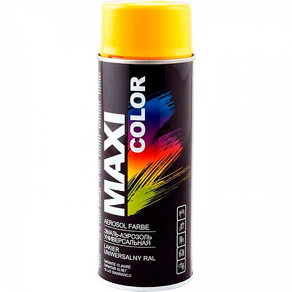 Эмаль-аэрозоль Maxi Color RAL 1021 желтая 400 мл