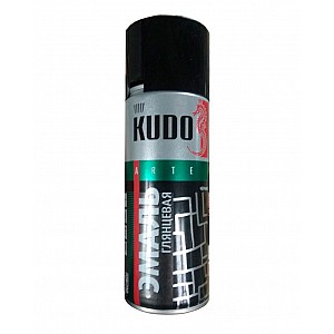 Эмаль универсальная Kudo KU-1002 RAL9005 черная глянцевая 520 мл