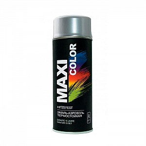 Эмаль-аэрозоль Maxi Color термостойкая 650°С серебристая 400 мл