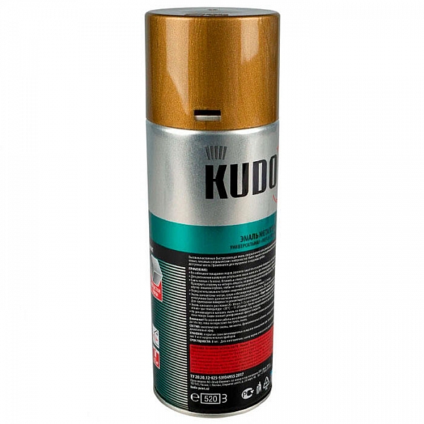 Эмаль универсальная металлик Kudo RF KU-1029 бронза 520 мл