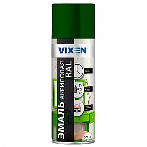 Эмаль акриловая Vixen RAL 6005 зеленый мох 520 мл