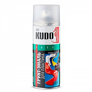 Грунт-эмаль для пластика Kudo KU-6002 RAL 9005 520 мл черная