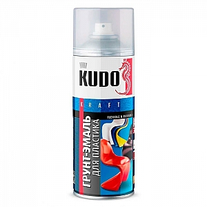Грунт-эмаль для пластика Kudo KU-6003 RAL 9003 520 мл белая