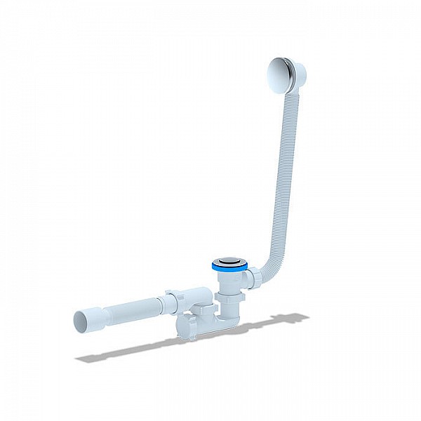 Сифон для ванны Анипласт EC255S клик-клак с выпуском и переливом труба 40/50 регулируемая