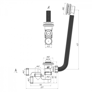 Сифон Cersanit Prime Black 64287 клик-клак. Изображение - 2
