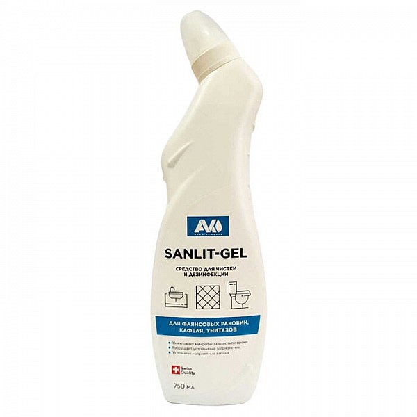 Средство для чистки и дезинфекции унитазов Avko Санлит-гель 0.75 л