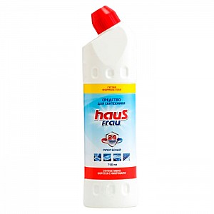Чистящее средство Haus Frau Супер белый СЕ4046 для сантехники гель с хлором 750 мл