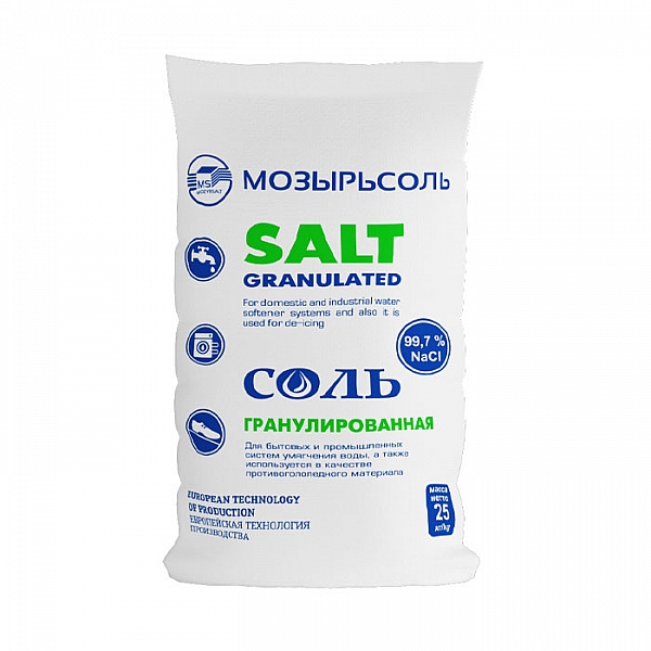 Соль Мозырьсоль гранулированная 25 кг