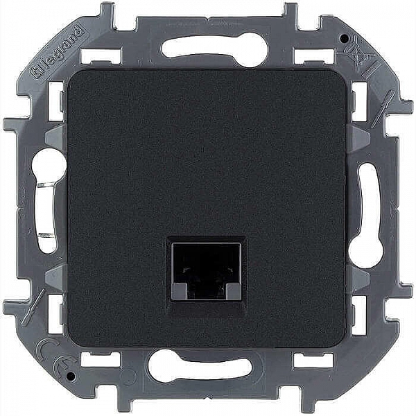 Розетка компьютерная Legrand Inspiria 673828 1*RJ45 UTP CAT5E антрацит
