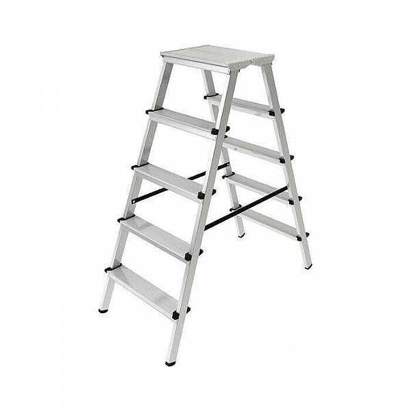 Стремянка двухсекционная Новая высота 2120205 2*5 ступеней 1.1 м с увеличенной площадкой