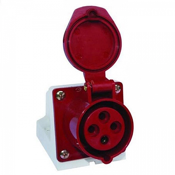 Розетка ETP 124 3Р+РЕ 32А 380В IP44 67406 стационарная