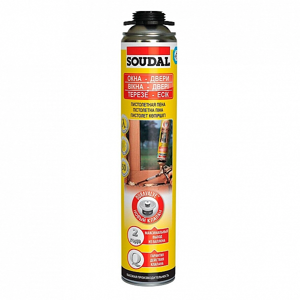 Пена монтажная Soudal Gunfoam Окна Двери 750 мл