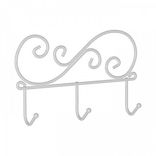 Вешалка ЗМИ Кружева 3 ВН275Б 3 крючка белый