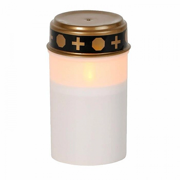 Свеча ритуальная Cortina LM Led Display White с батарейкой