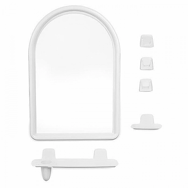 Набор зеркало для ванной комнаты Berossi HB 05604000 белый мрамор