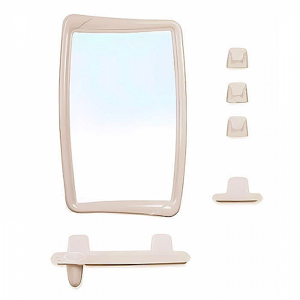 Набор зеркало для ванной комнаты Berossi НВ 05107000 светло-бежевый