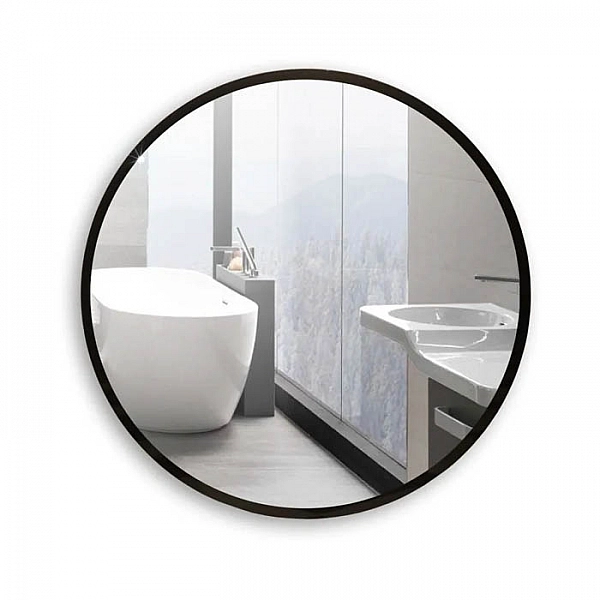 Зеркало Mixline Ренуар 770 мм черное обрамление