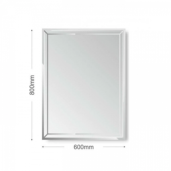 Зеркало Алмаз-Люкс Г-011 с полированной кромкой и гравировкой 600*800 мм