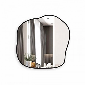 Зеркало Алмаз-Люкс Д-063 со шлифованной кромкой и УФ-печатью фигурное 700*700 мм черное