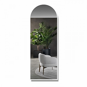 Зеркало Алмаз-Люкс Д-057 со шлифованной кромкой и УФ-печатью 1100*400 мм белое