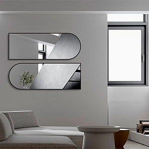 Зеркало Алмаз-Люкс Д-036 со шлифованной кромкой и УФ-печатью 1500*500 мм черное. Изображение - 5