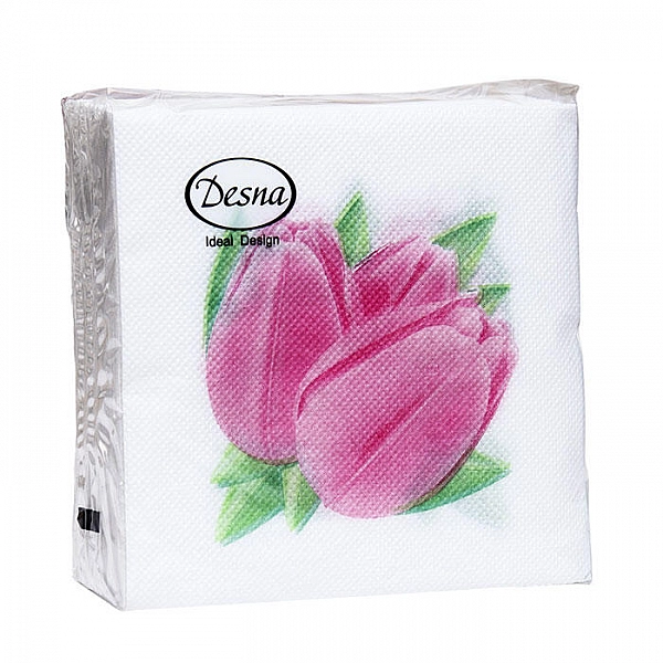 Салфетки декоративные Desna Design Тюльпаны 57590 24*24 см 1 слой 40 шт