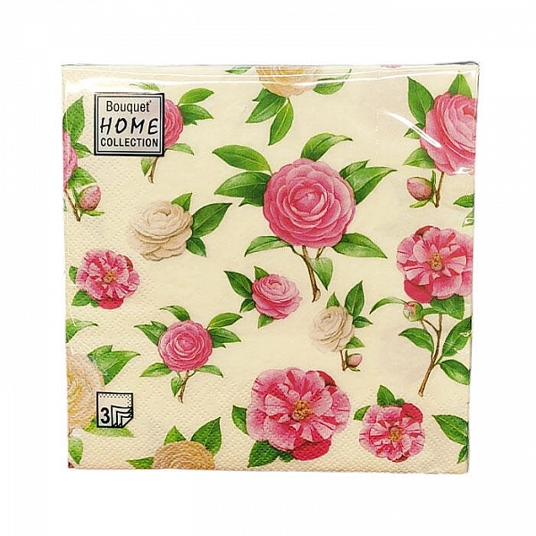 Салфетки декоративные Bouquet Home Collection Classic Нежные розы 25297 33*33 см 3 слоя 20 шт