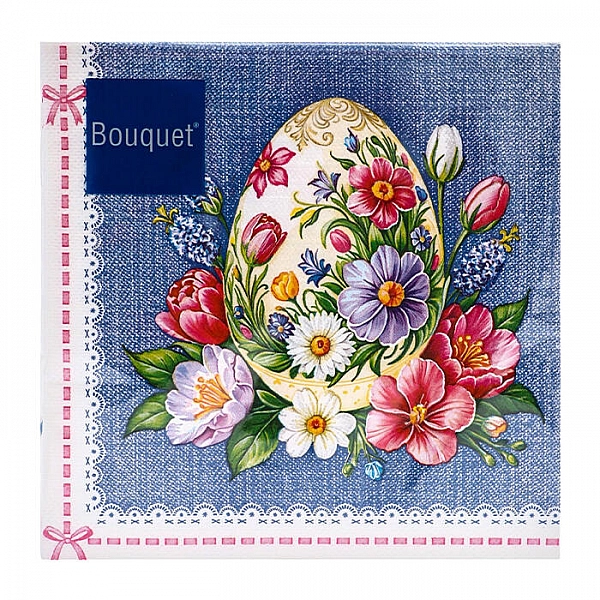 Салфетки декоративные Bouquet Пасхальное яйцо 25280 33*33 см 3 слоя 20 шт