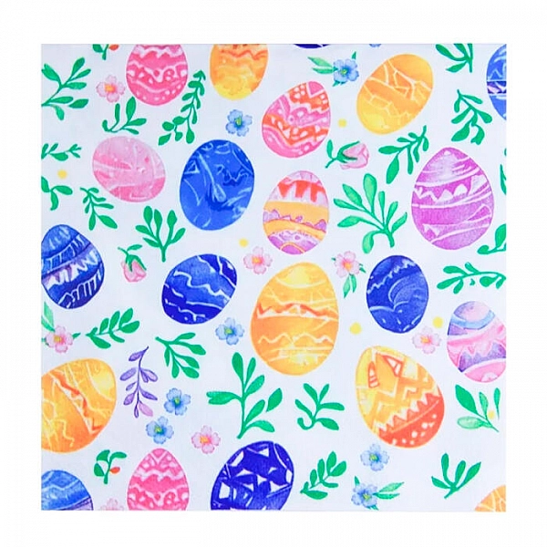 Салфетки декоративные Bouquet Home Collection Classic Акварельные яйца 33*33 см 3 слоя 20 шт