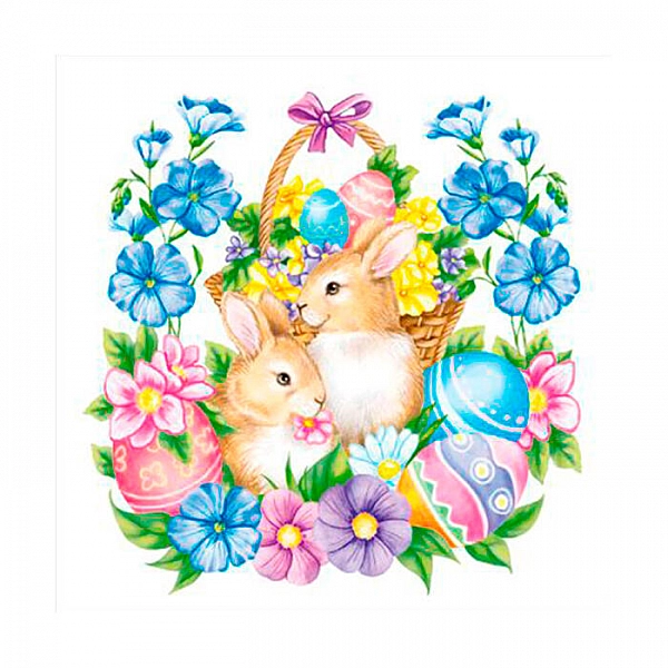 Салфетки декоративные Bouquet Home Collection Classic Пасхальные кролики 25273 33*33 см 3 слоя 20 шт