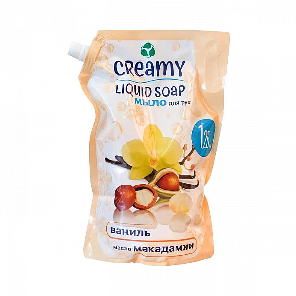 Крем-мыло жидкое мягкое Creamy Ваниль и масло Макадамии 1250 мл