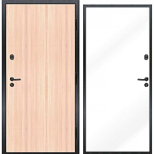 Дверь Nord Doors 70 наружная стальная глухая правая 2060*980 мм белый дуб RAL 9003 муар