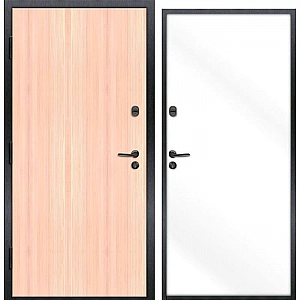 Дверь Nord Doors 70 наружная стальная глухая левая 2060*980 мм белый дуб RAL 9003 муар