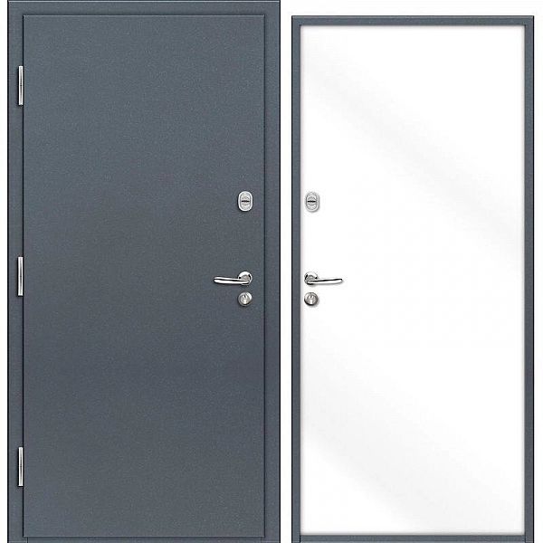 Дверь Nord Doors 70 наружная стальная глухая левая 2060*980 мм RAL 7016 RAL 9003 муар