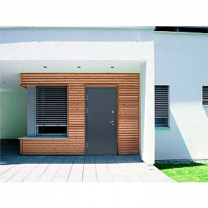 Дверь Nord Doors 70 наружная стальная глухая левая 2060*980 мм RAL 7016 RAL 9003 муар. Изображение - 1