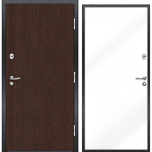 Дверь Nord Doors 70 наружная стальная глухая правая 2060*980 мм венге RAL 9003 муар