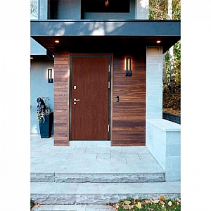 Дверь Nord Doors 70 наружная стальная глухая правая 2060*980 мм венге RAL 9003 муар. Изображение - 1