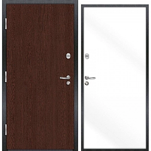 Дверь Nord Doors 70 наружная стальная глухая левая 2060*980 мм венге RAL 9003 муар
