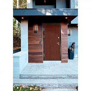 Дверь Nord Doors 70 наружная стальная глухая левая 2060*980 мм венге RAL 9003 муар. Изображение - 1