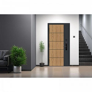 Дверь Nord Doors Амати внутренняя комбинированная глухая левая 2060*880 мм slotex 3213 P. Изображение - 1
