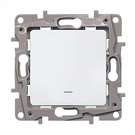Выключатель Legrand Etika 672203 1 клавиша с подсветкой белый