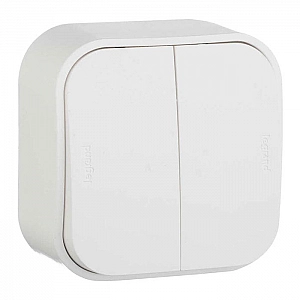 Выключатель Legrand Quteo 782202 2 клавиши белый